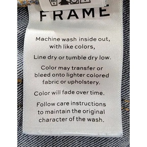FRAME Le Crop Mini Boot Jeans Meribel‎ size 27 Ankle Snap Mid-Rise Structured