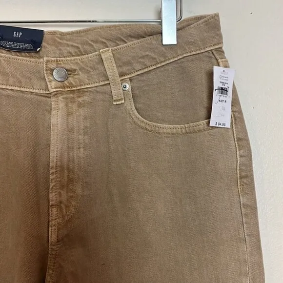 GAP Mid Rise '90s Loose Low Stretch Jeans with Washwell in Khaki Tan