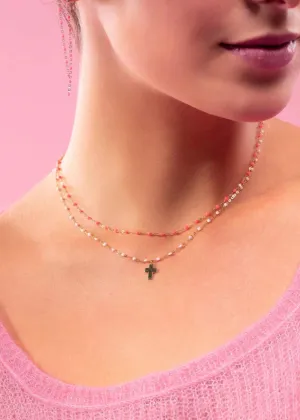Gigi Clozeau Classic Necklace Pink & Yellow Gold