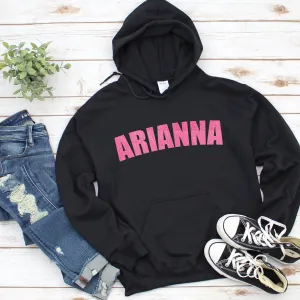 Girls custom name hoodie