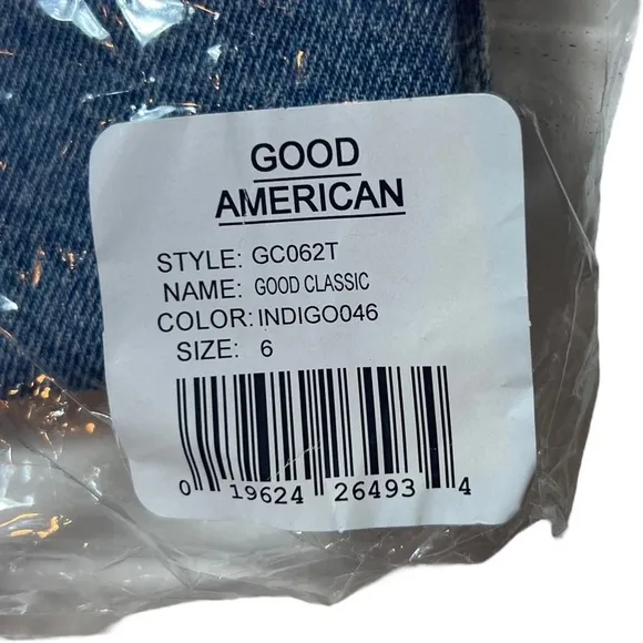 Good American, Good Classic Jean in Indigo046, Size 6