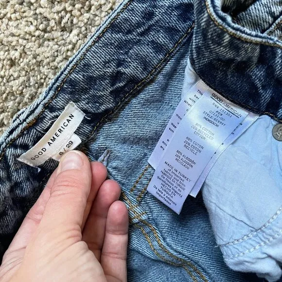 Good American Jeans Good Classic Distressed Icon Indigo Size 8/29