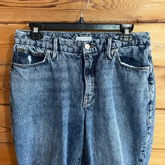 Good American Jeans Good Classic Distressed Icon Indigo Size 8/29
