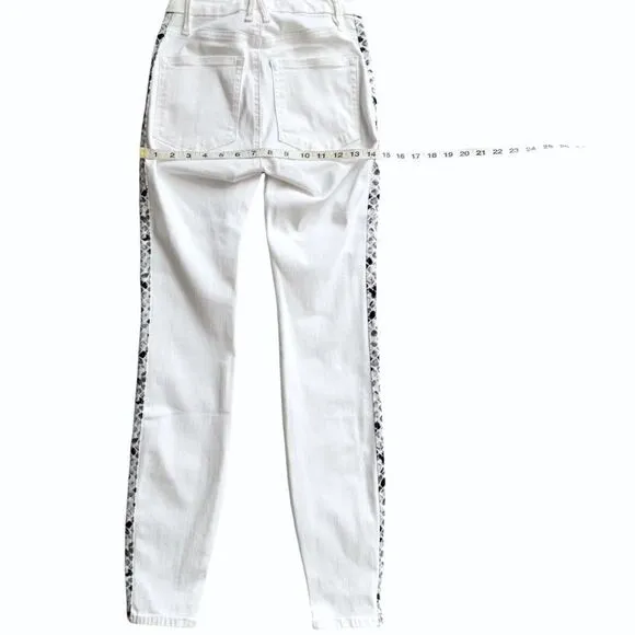 GOOD AMERICAN High Waist Snake Stripe Tux Jeans!