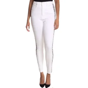 GOOD AMERICAN High Waist Snake Stripe Tux Jeans!