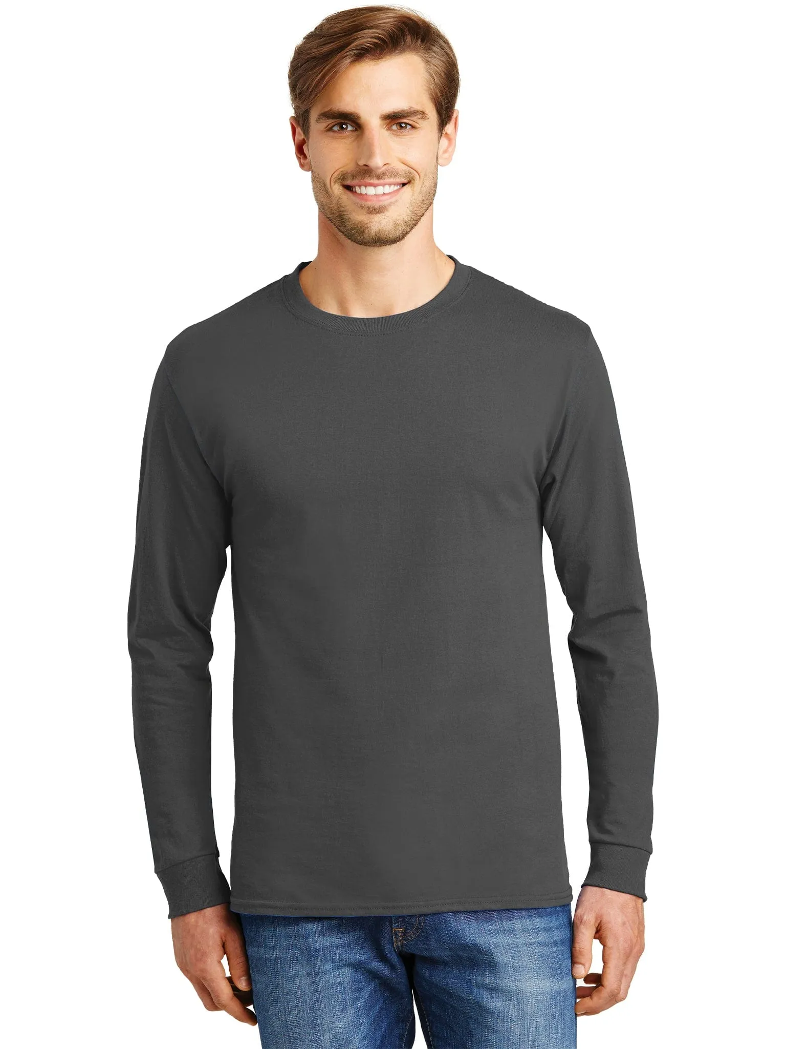 Hanes Tagless ComfortSoft Long Sleeve T-Shirt | Clean Mint