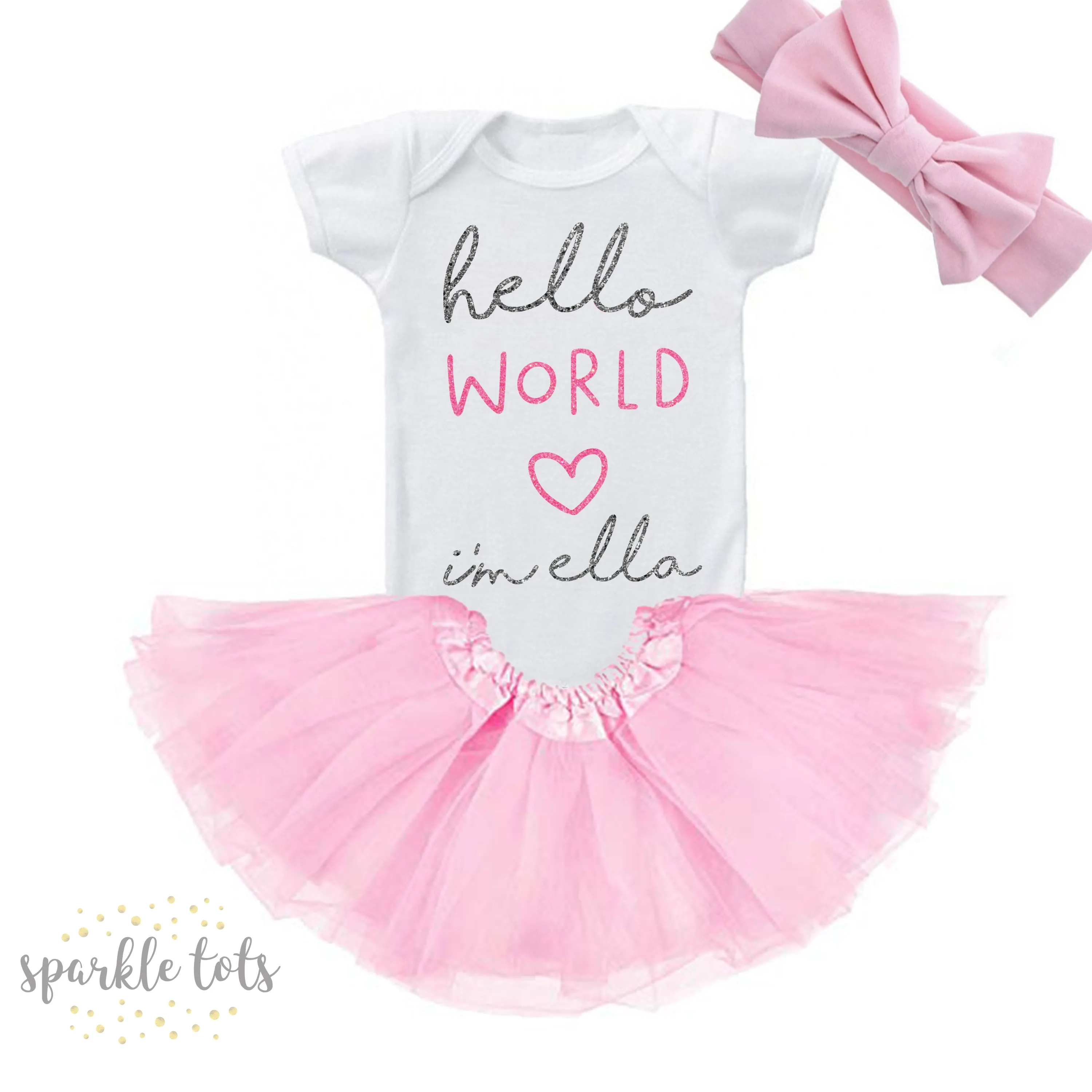 Hello World Baby Girl Outfit