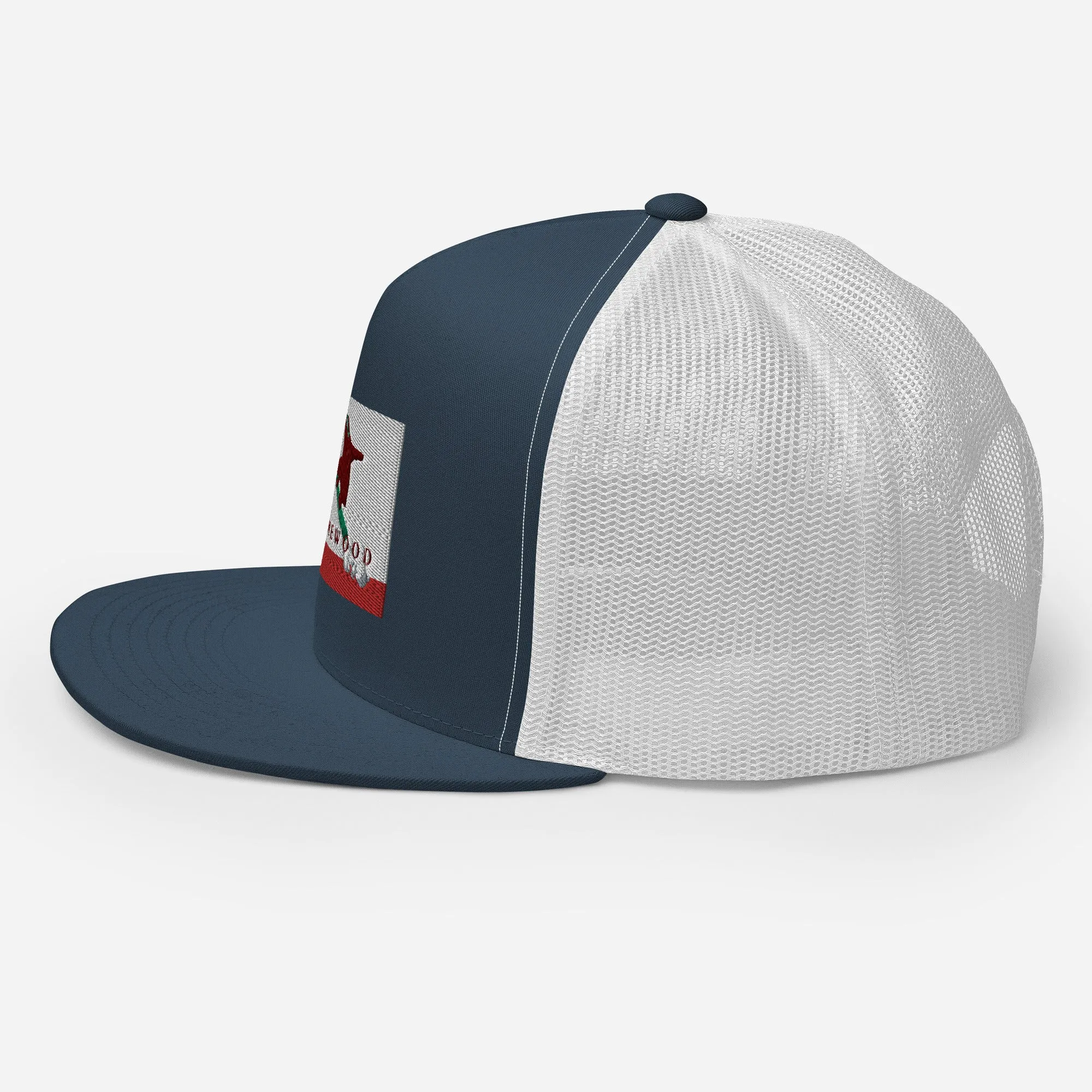 Homewood CA Flag Snowboard Trucker Cap
