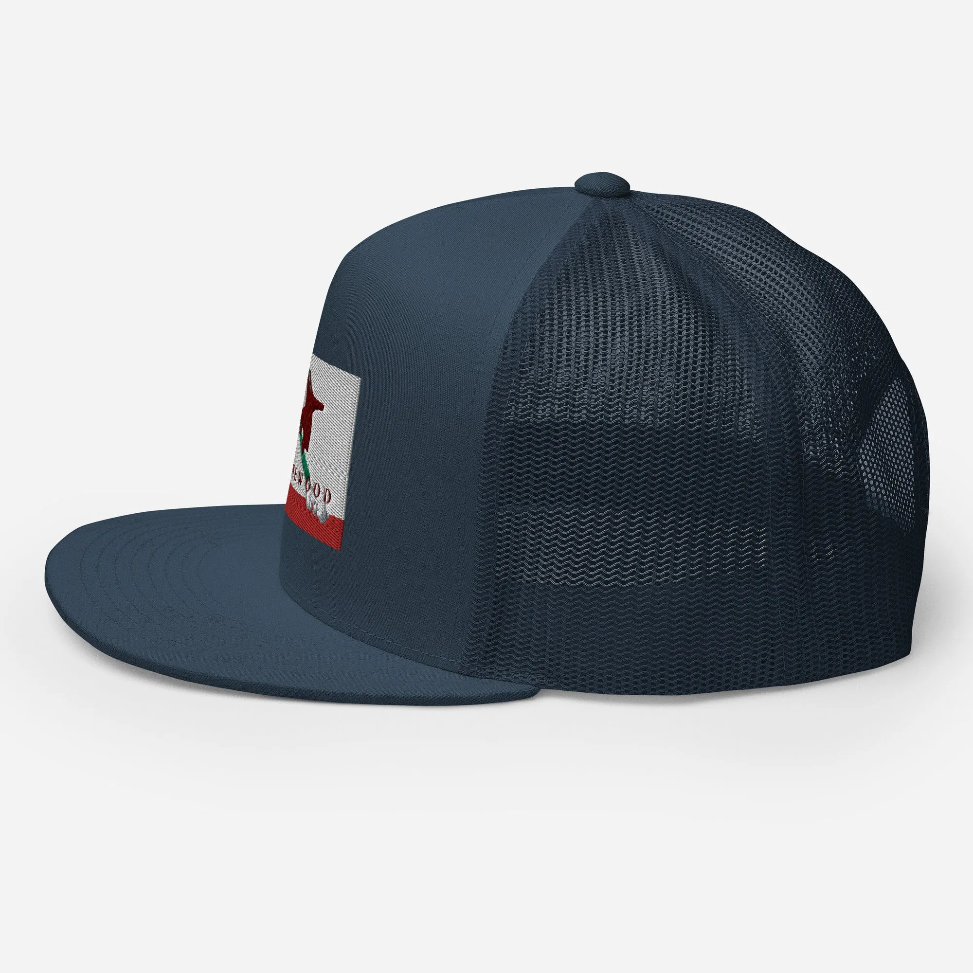 Homewood CA Flag Snowboard Trucker Cap
