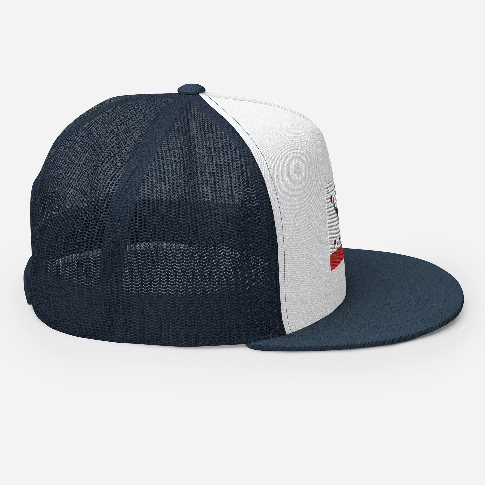 Homewood CA Flag Snowboard Trucker Cap