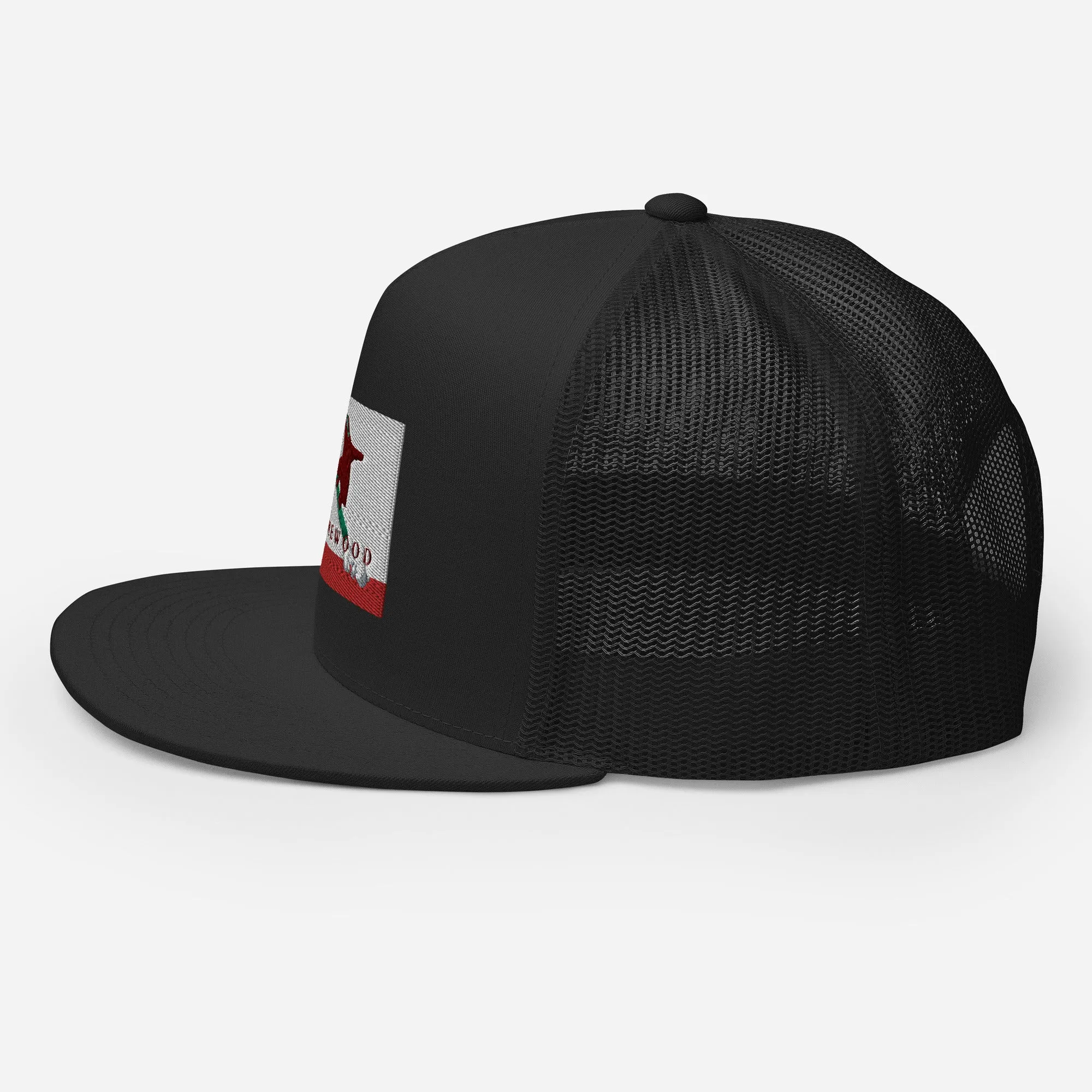 Homewood CA Flag Snowboard Trucker Cap