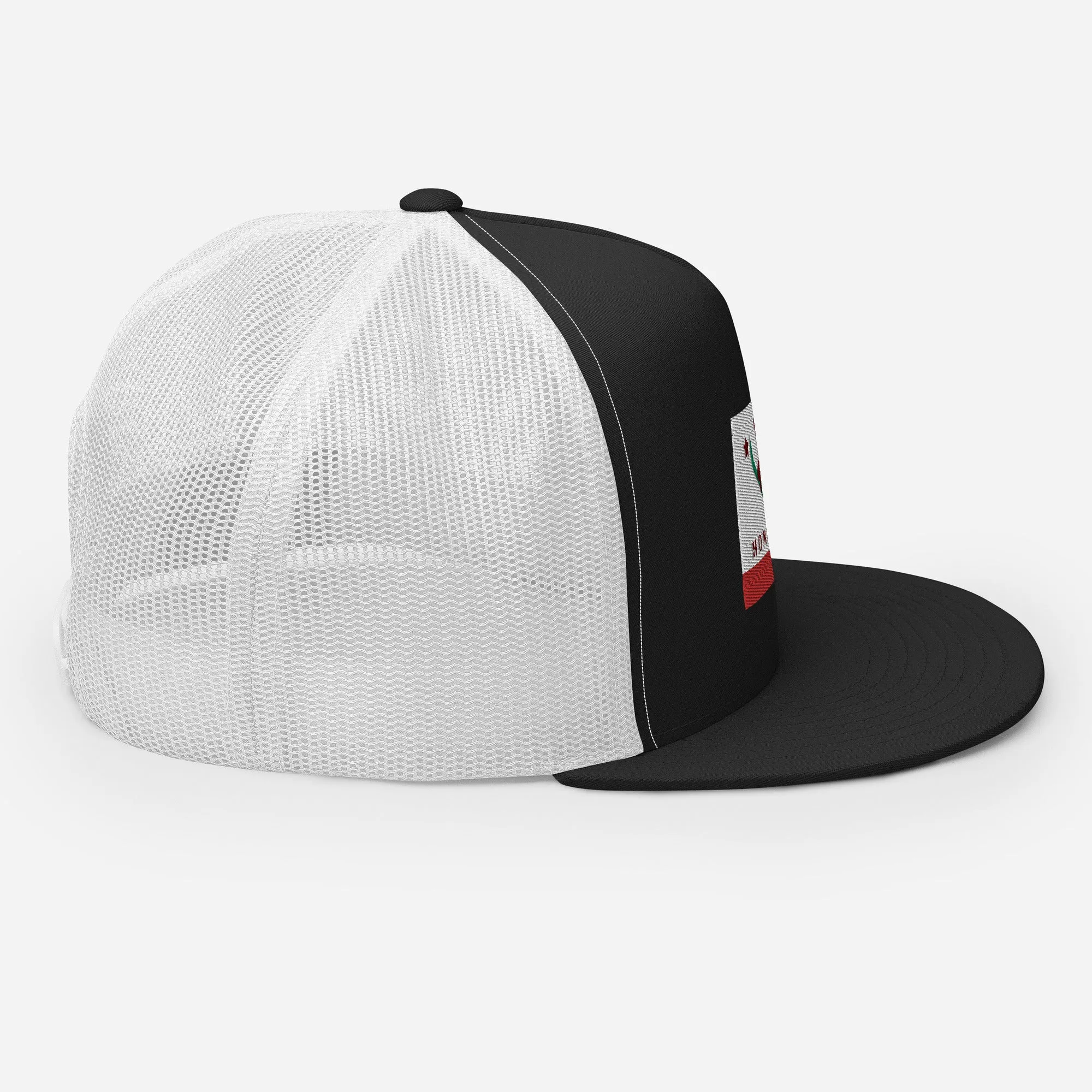 Homewood CA Flag Snowboard Trucker Cap