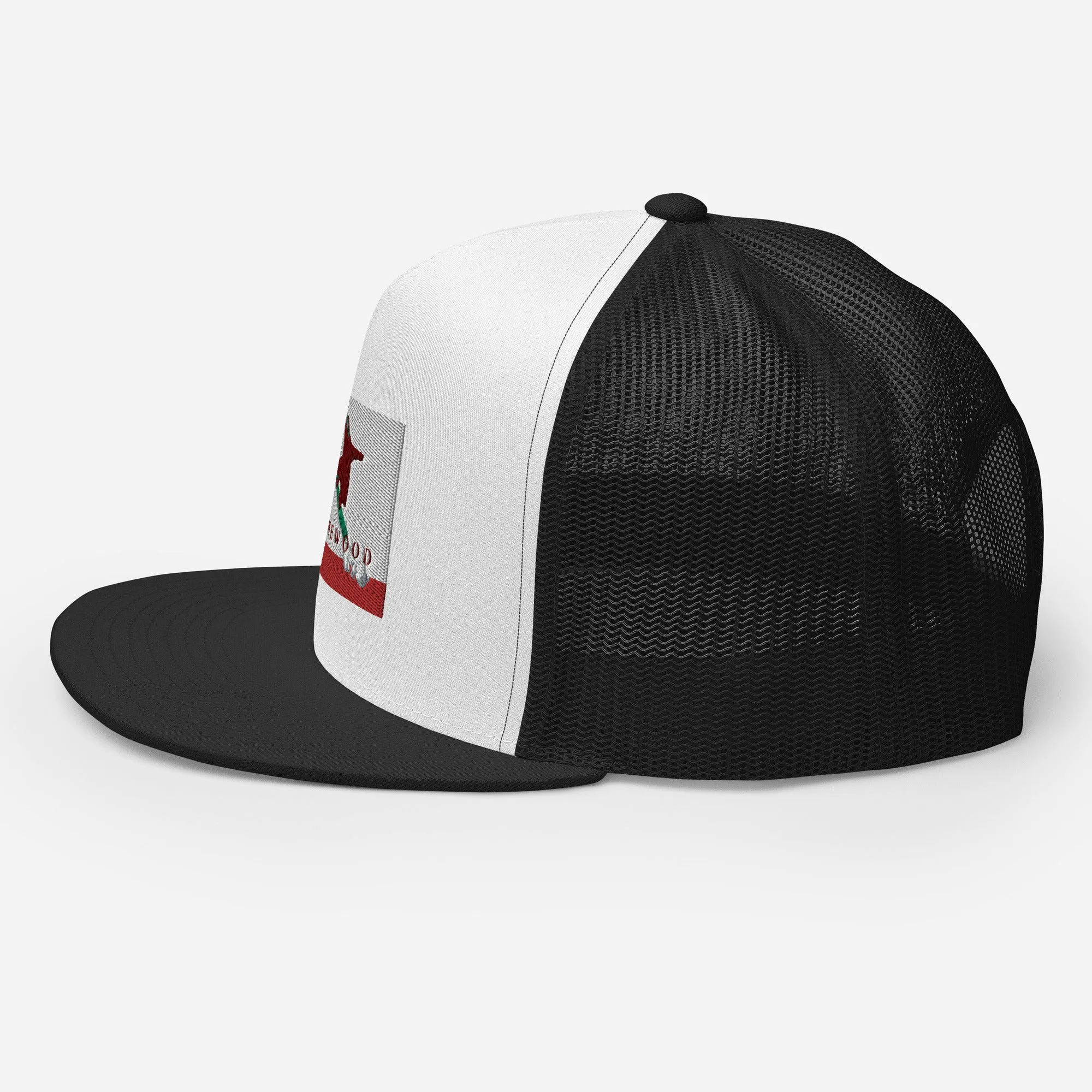 Homewood CA Flag Snowboard Trucker Cap