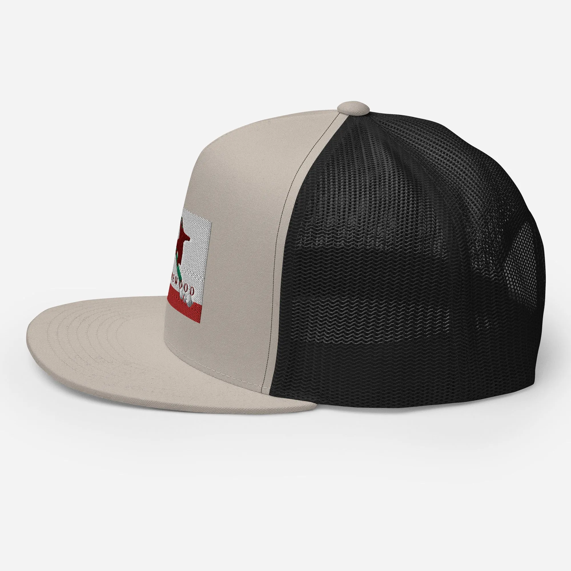 Homewood CA Flag Snowboard Trucker Cap