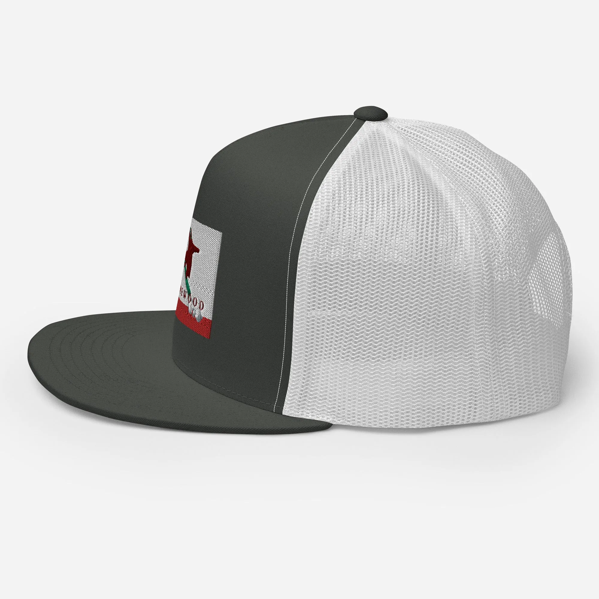 Homewood CA Flag Snowboard Trucker Cap