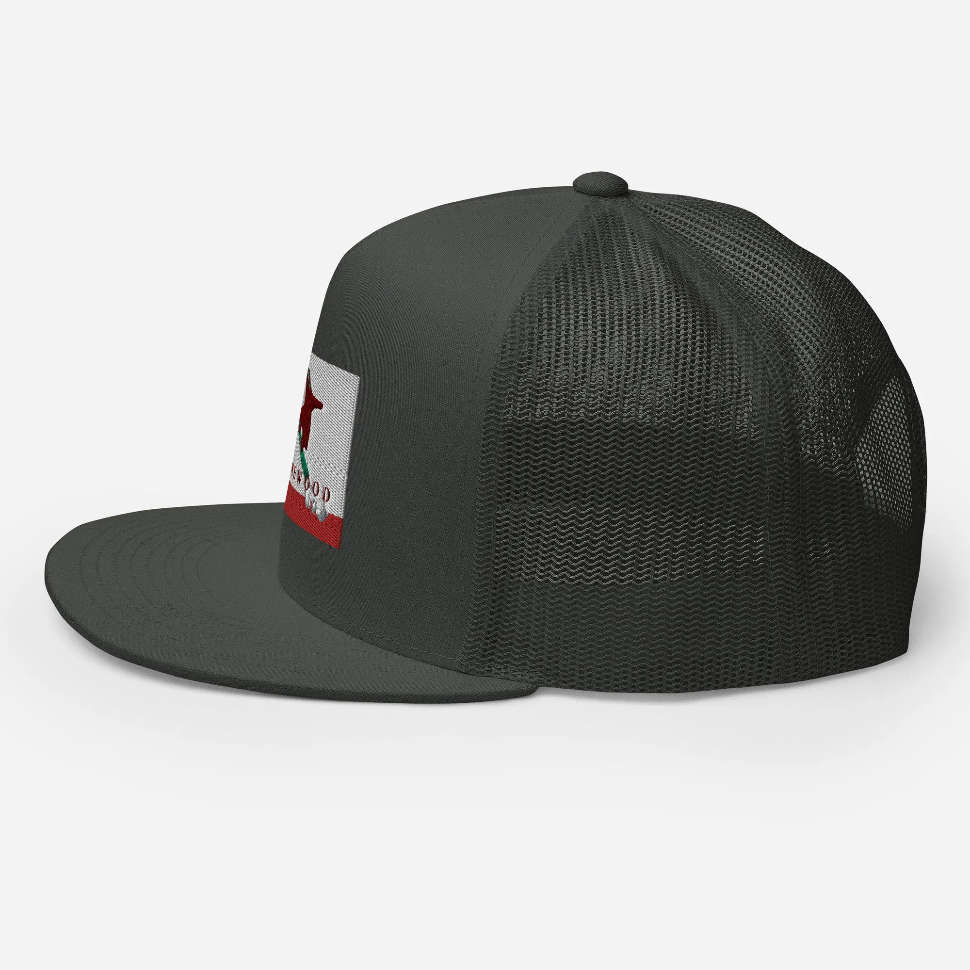 Homewood CA Flag Snowboard Trucker Cap
