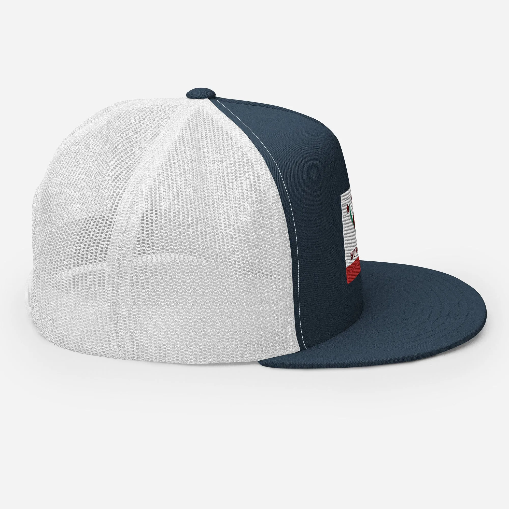 Homewood CA Flag Snowboard Trucker Cap