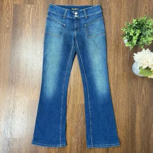 Hudson Retro Boho Sailor Flare Trouser Jeans Size 28/6 Patch Pockets