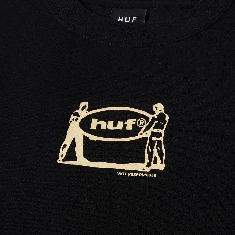 HUF 'Relocation' Crew (Black)