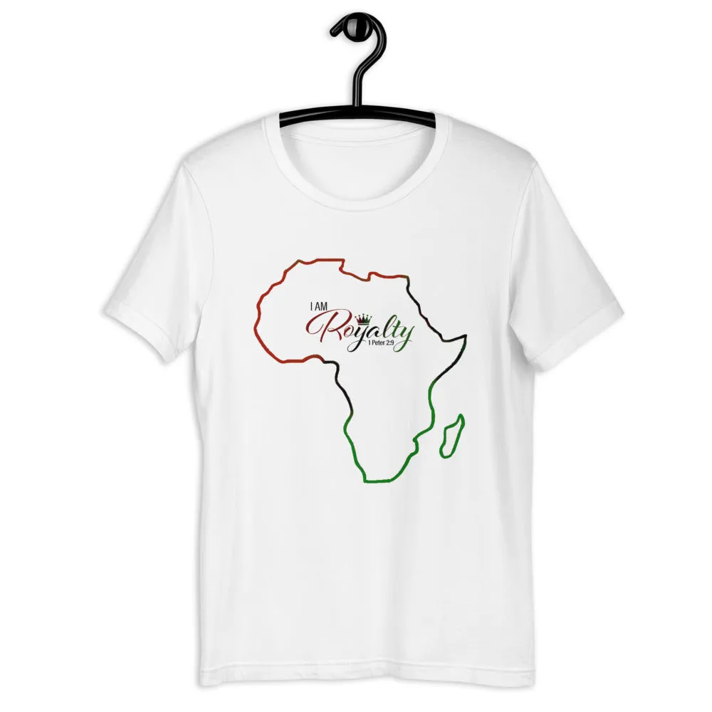 I AM Royalty (African Colored w/ Continent Short-Sleeve T-Shirt)