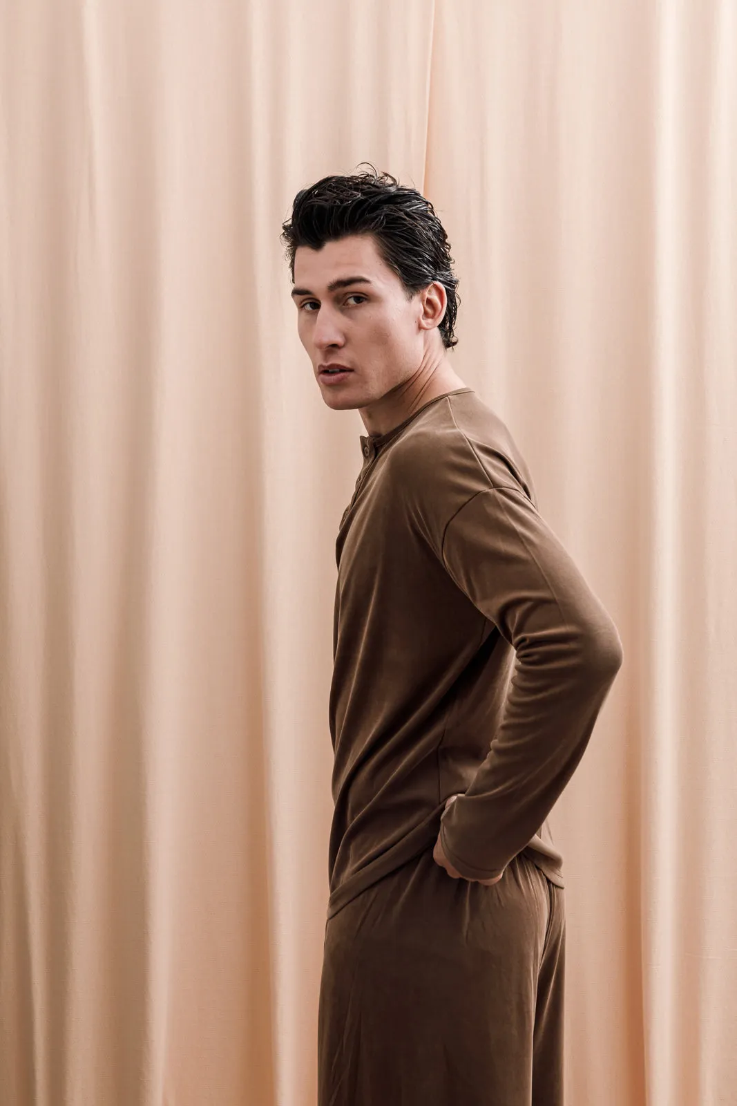 Iberis Ribbed T-shirt Brown