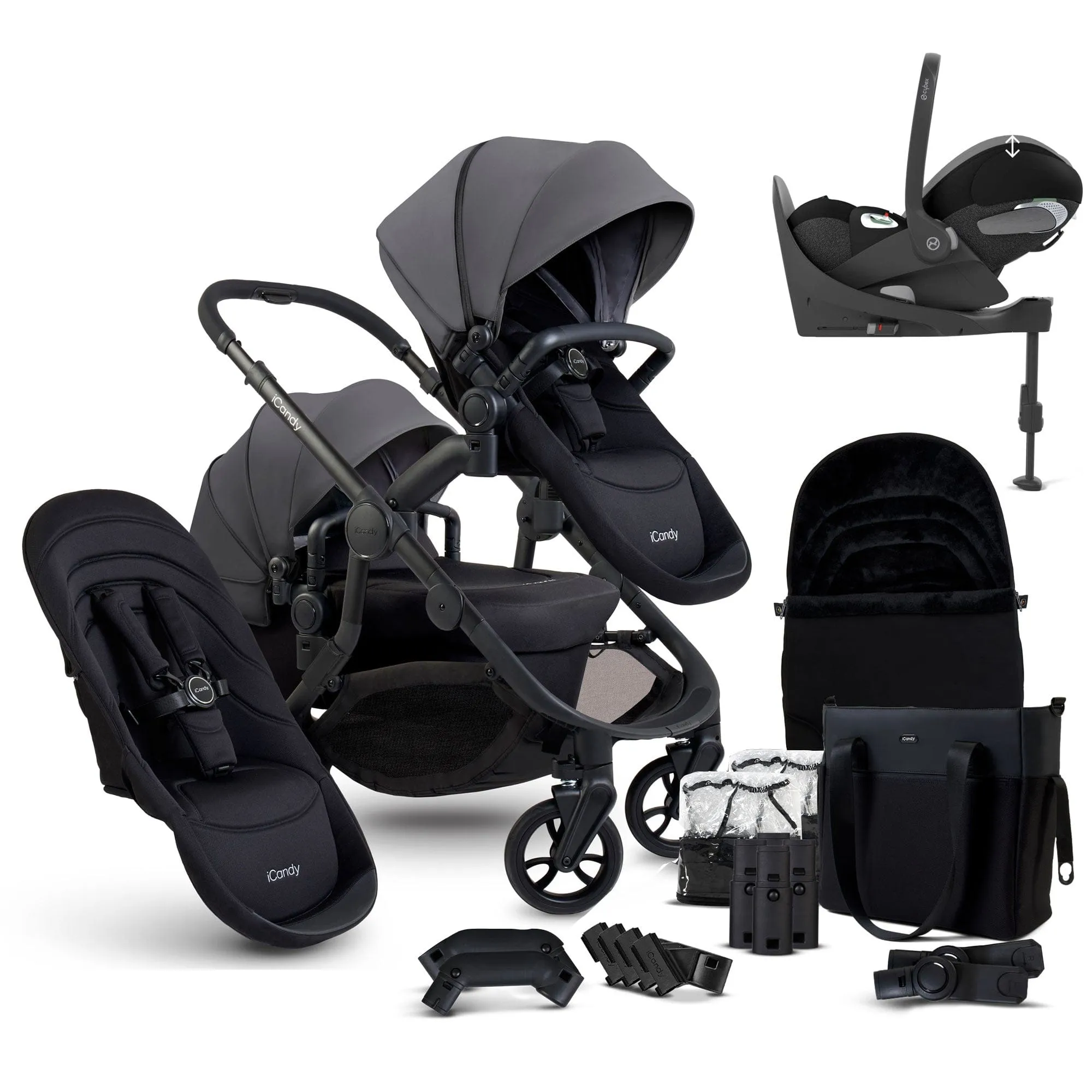 iCandy Orange 4 Double Cybex Travel System in Fossil