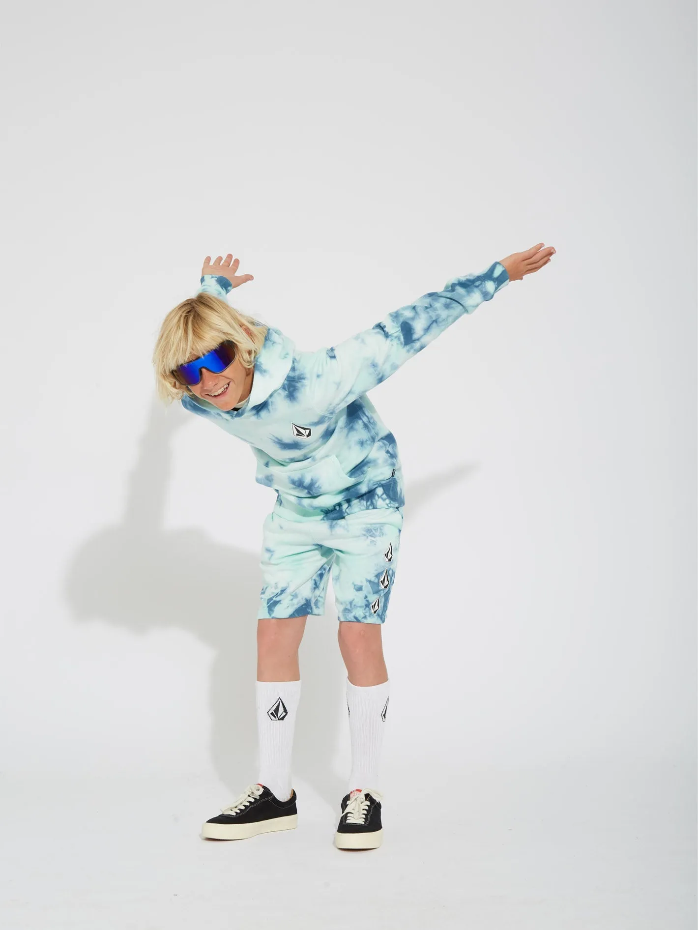 Iconic Stone Plus Kapuzenpullover - TEMPLE TEAL - (KINDER)