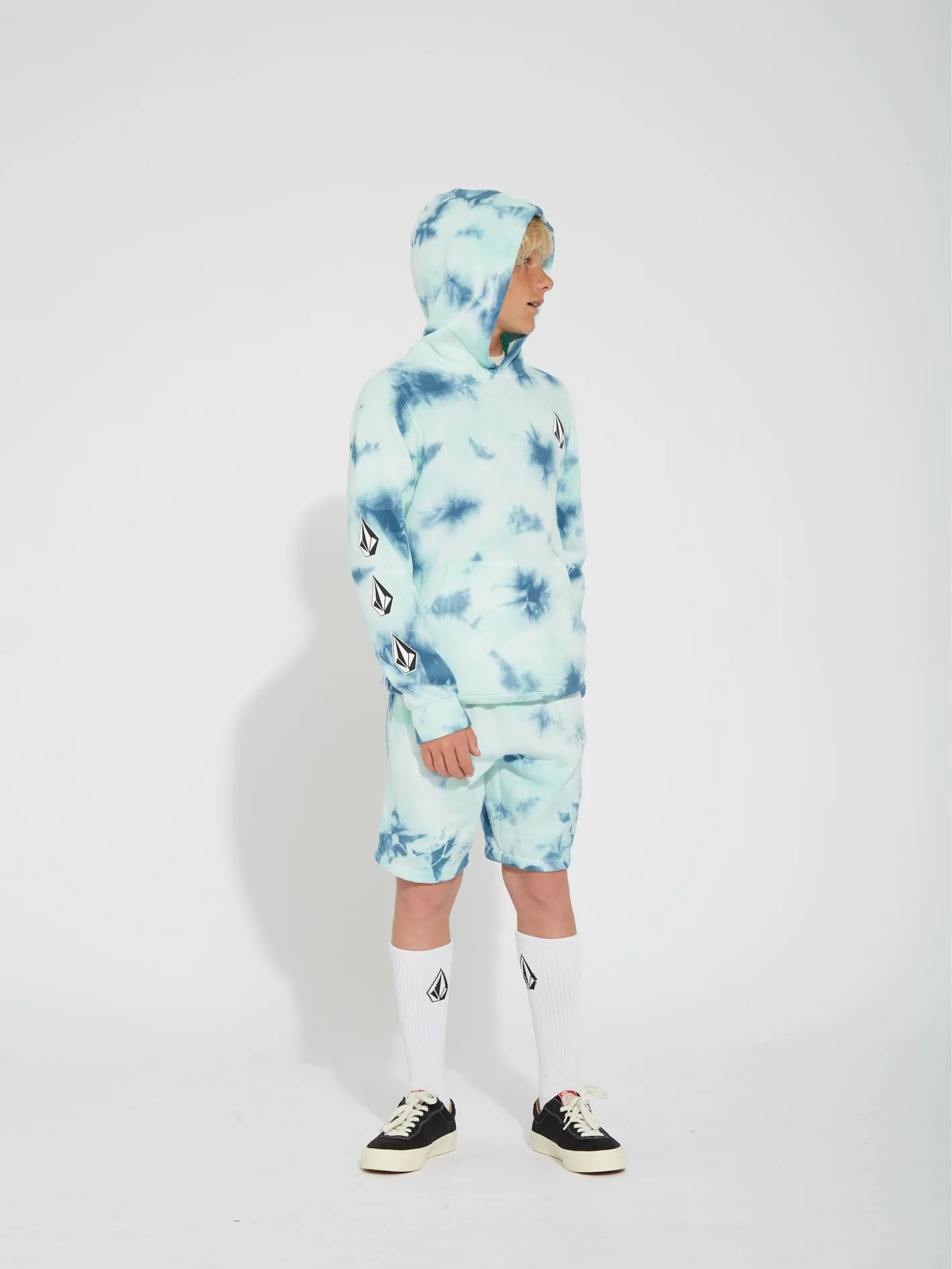 Iconic Stone Plus Kapuzenpullover - TEMPLE TEAL - (KINDER)