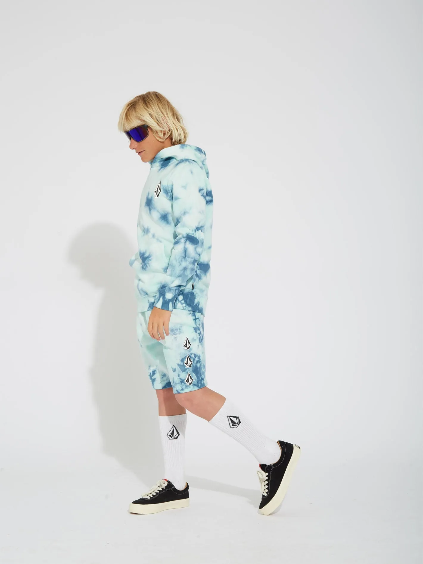 Iconic Stone Plus Kapuzenpullover - TEMPLE TEAL - (KINDER)