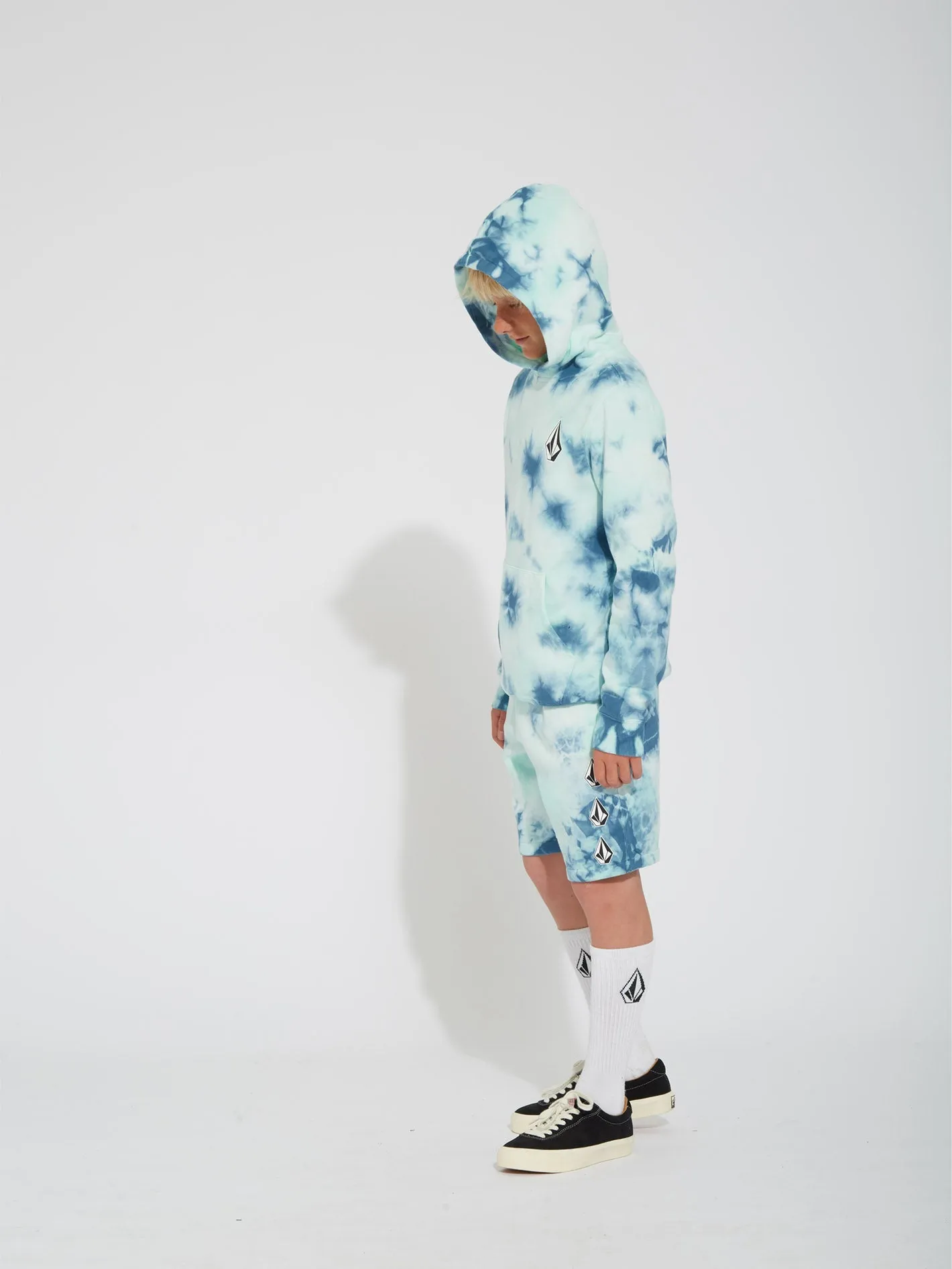 Iconic Stone Plus Kapuzenpullover - TEMPLE TEAL - (KINDER)