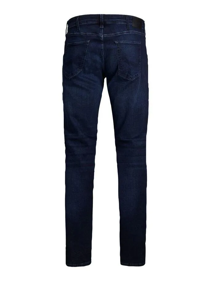 Jack & Jone Mens Glenn Icon JJ 757 Plus Size Slim Fit Jeans in Blue Denim