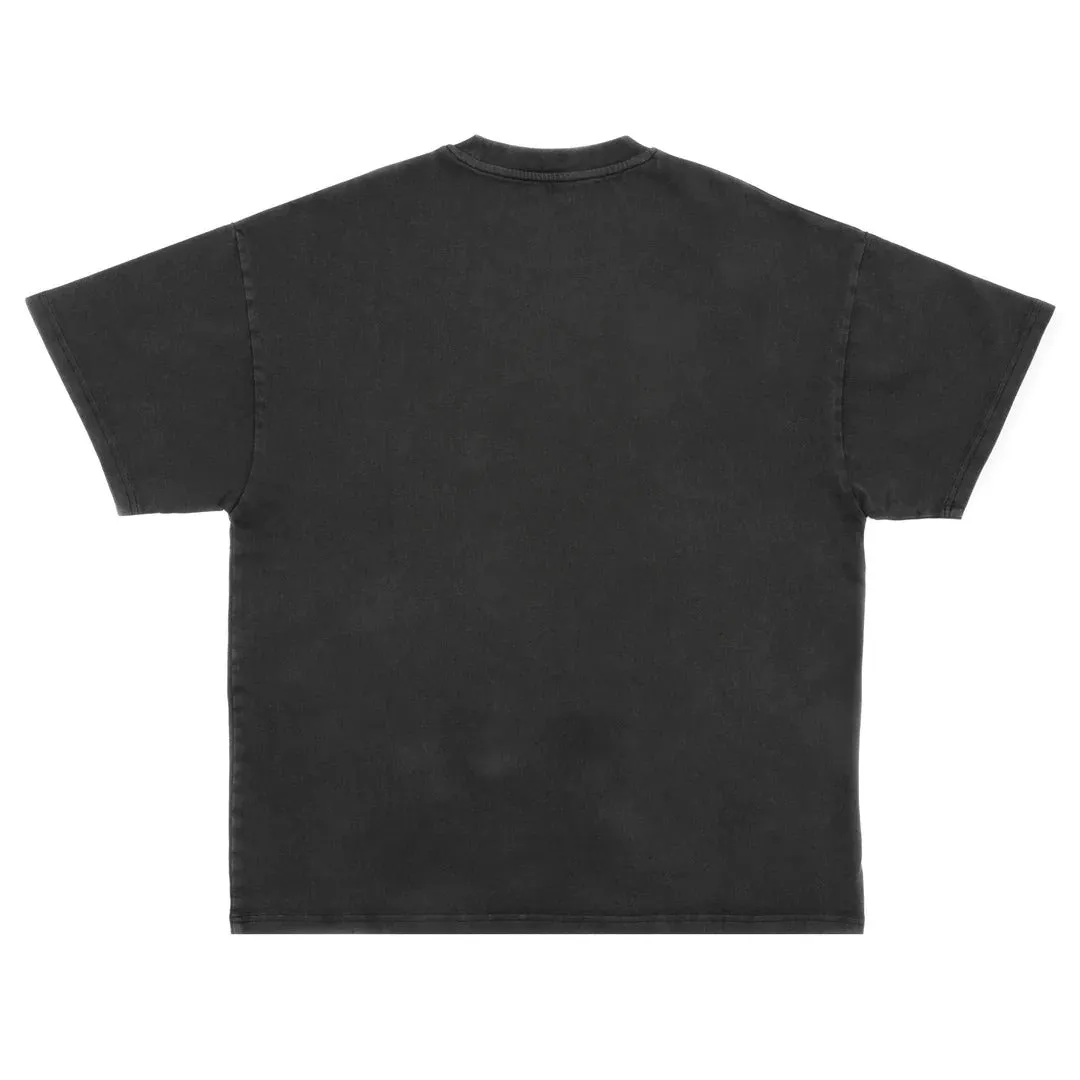 Jamaica-Nigeria Love Oversized Varsity Tee - Black