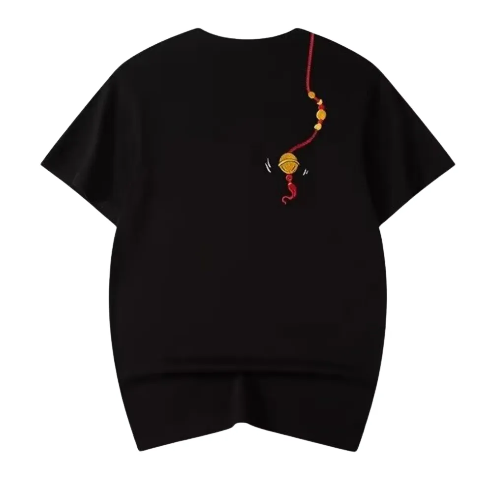 Japanese Lion Embroidered T-shirt