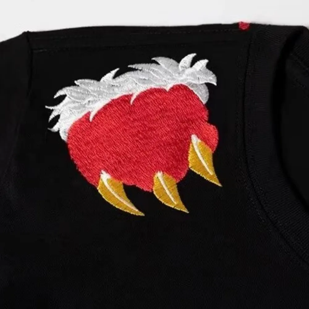 Japanese Lion Embroidered T-shirt