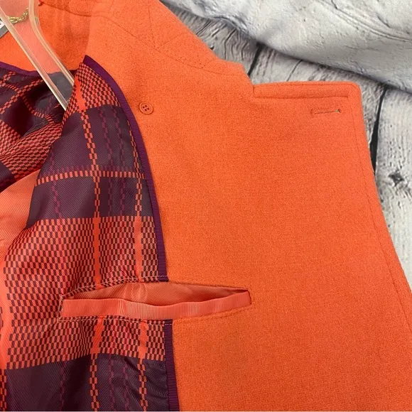 JCP Wool Orange Pea Coat with Lining  XL