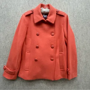 JCP Wool Orange Pea Coat with Lining  XL