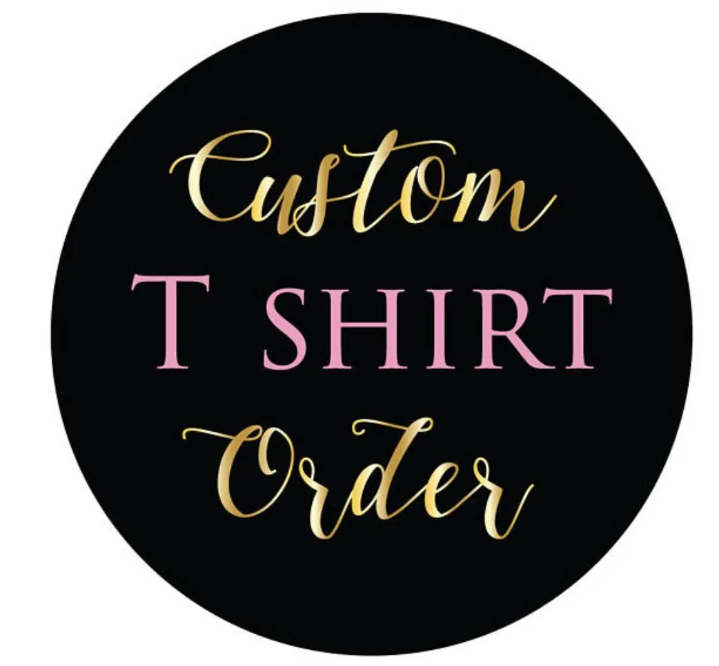 Kids Custom Personalised T Shirt Order