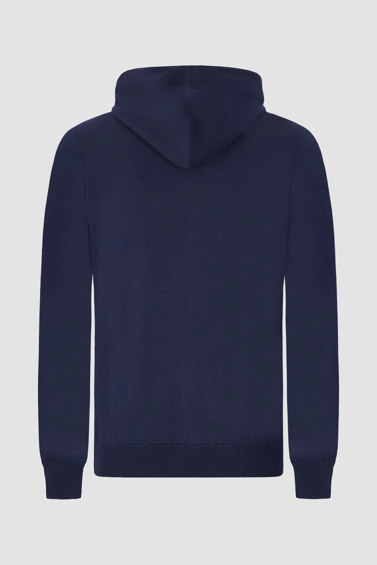 Kiton Blue/White Zipped Hoodie