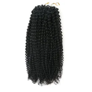 Knotless Pre-Separated Feather Crochet Hair Extension Afro Kinky Curly Human Hair