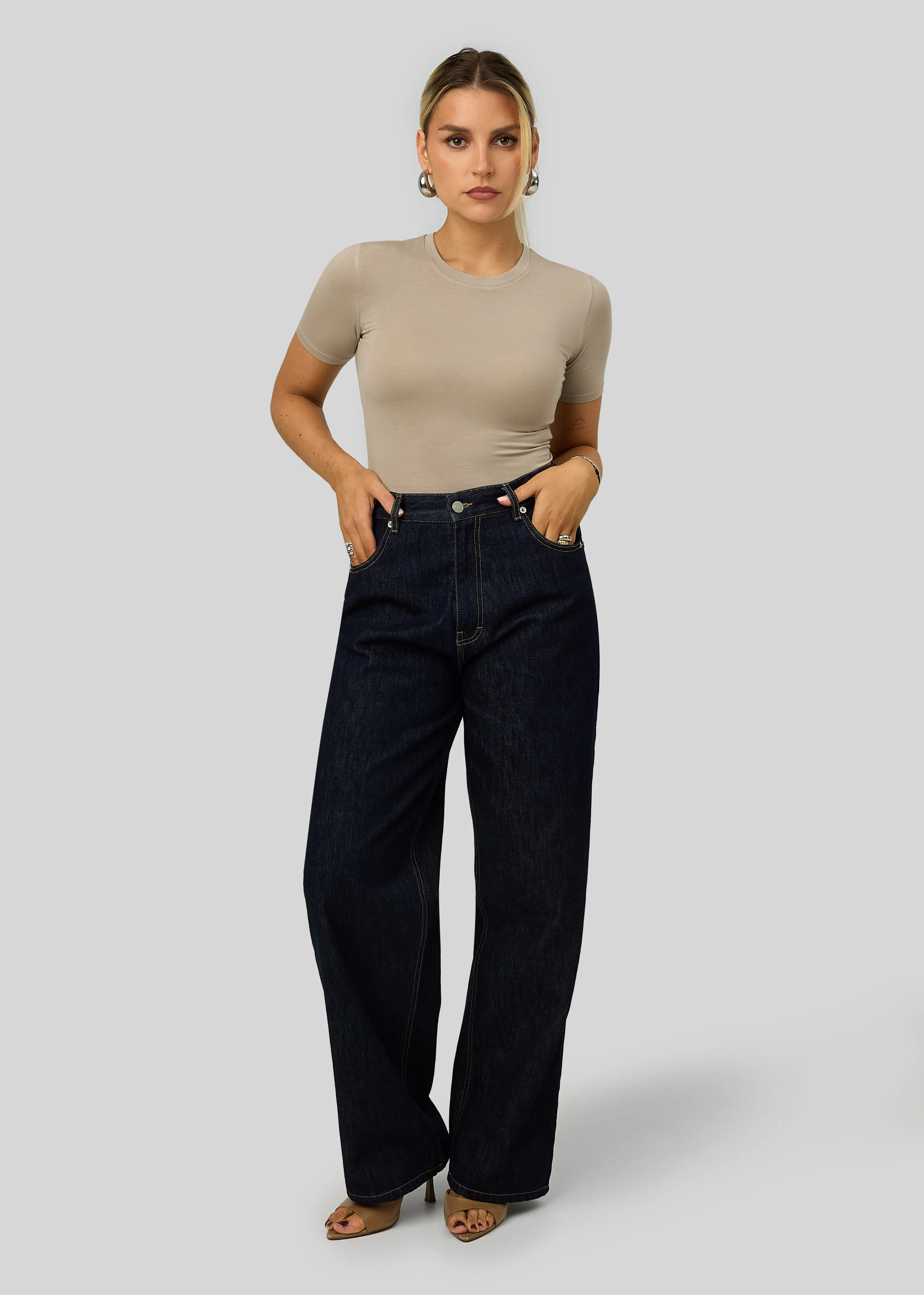 Knox Relaxed Straight Jeans Dark Blue