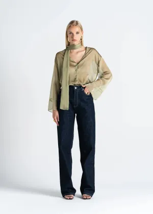 Knox Relaxed Straight Jeans Dark Blue