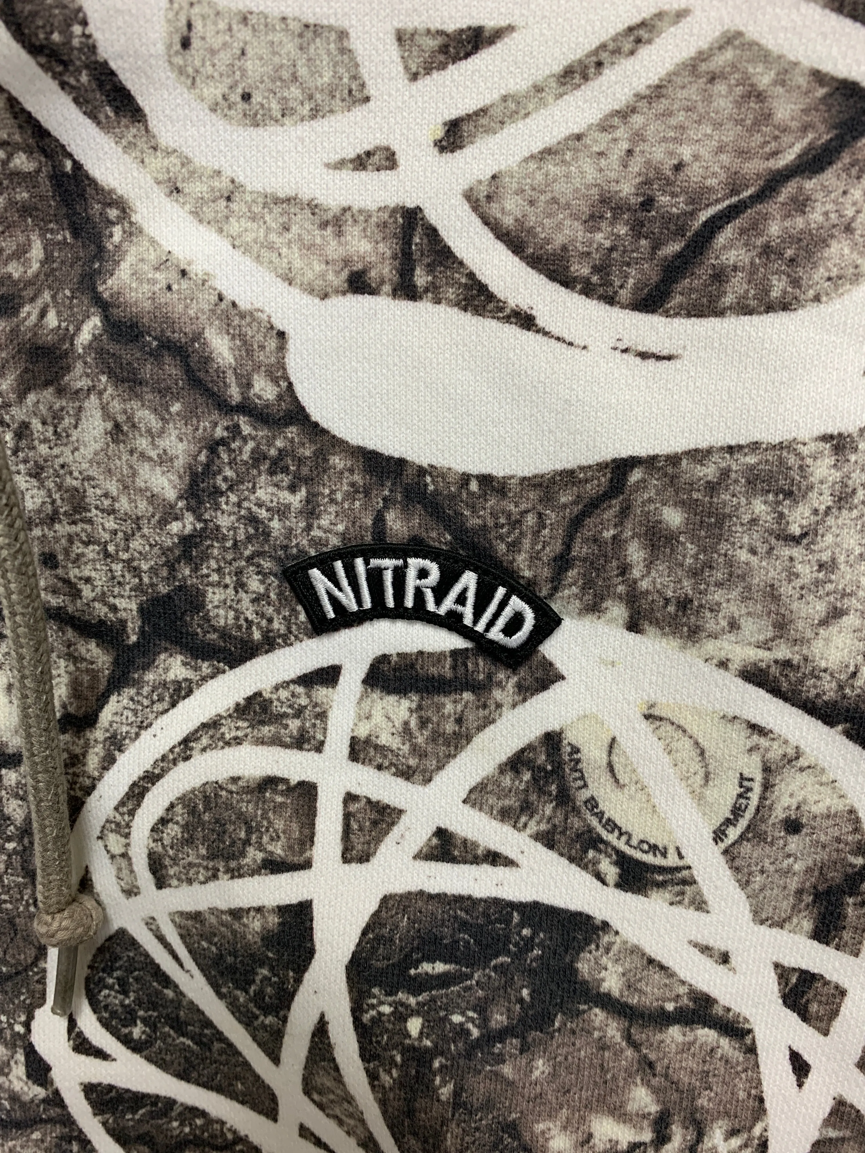 [L] NITRAID X FUTURA REAL STONE CAMO HOODIE GREY