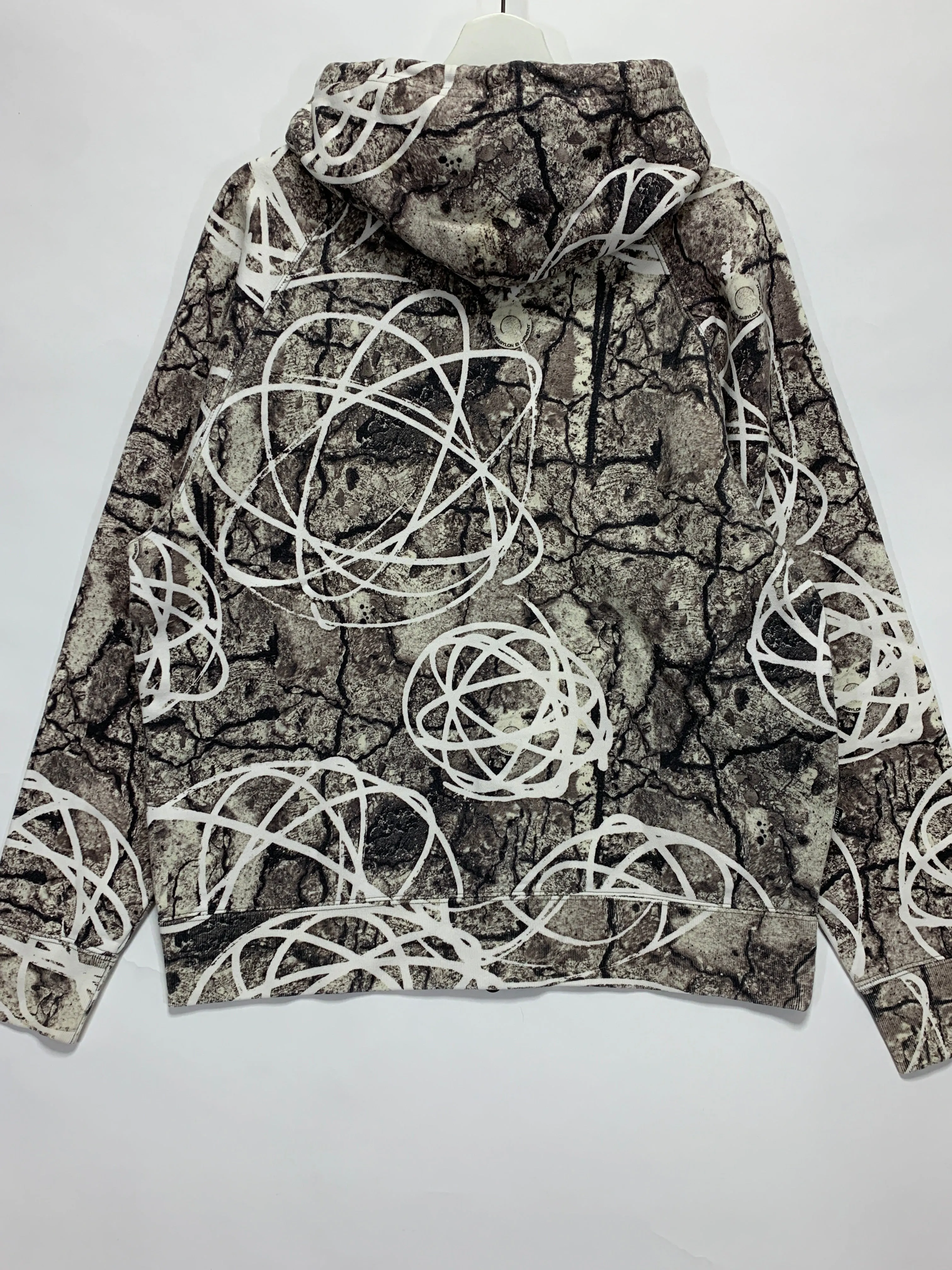 [L] NITRAID X FUTURA REAL STONE CAMO HOODIE GREY