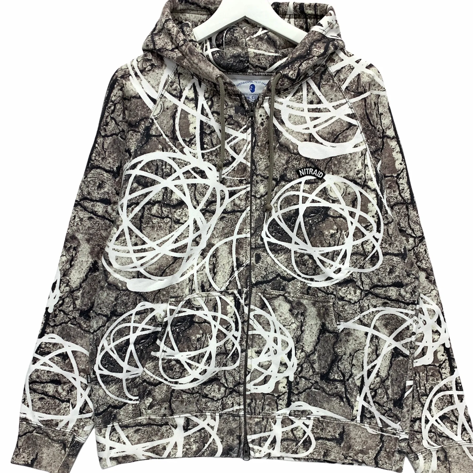 [L] NITRAID X FUTURA REAL STONE CAMO HOODIE GREY