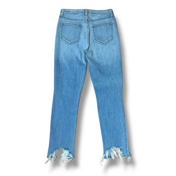L'AGENCE High Line High Rise Skinny in Fade Out Size 27 Light Wash Distressed