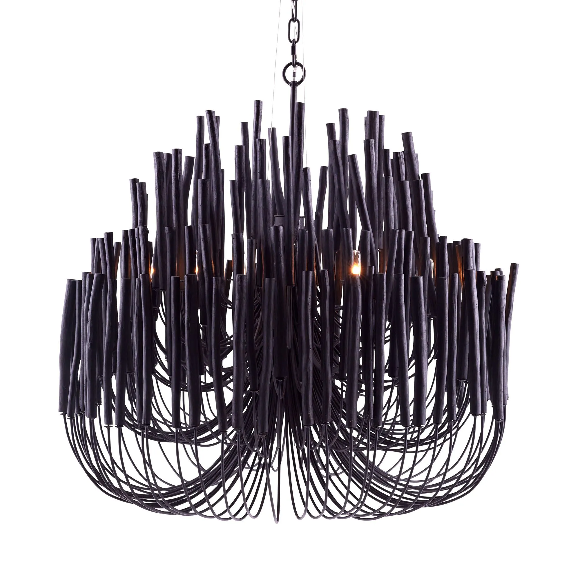 Large Black Twiggy Chandelier
