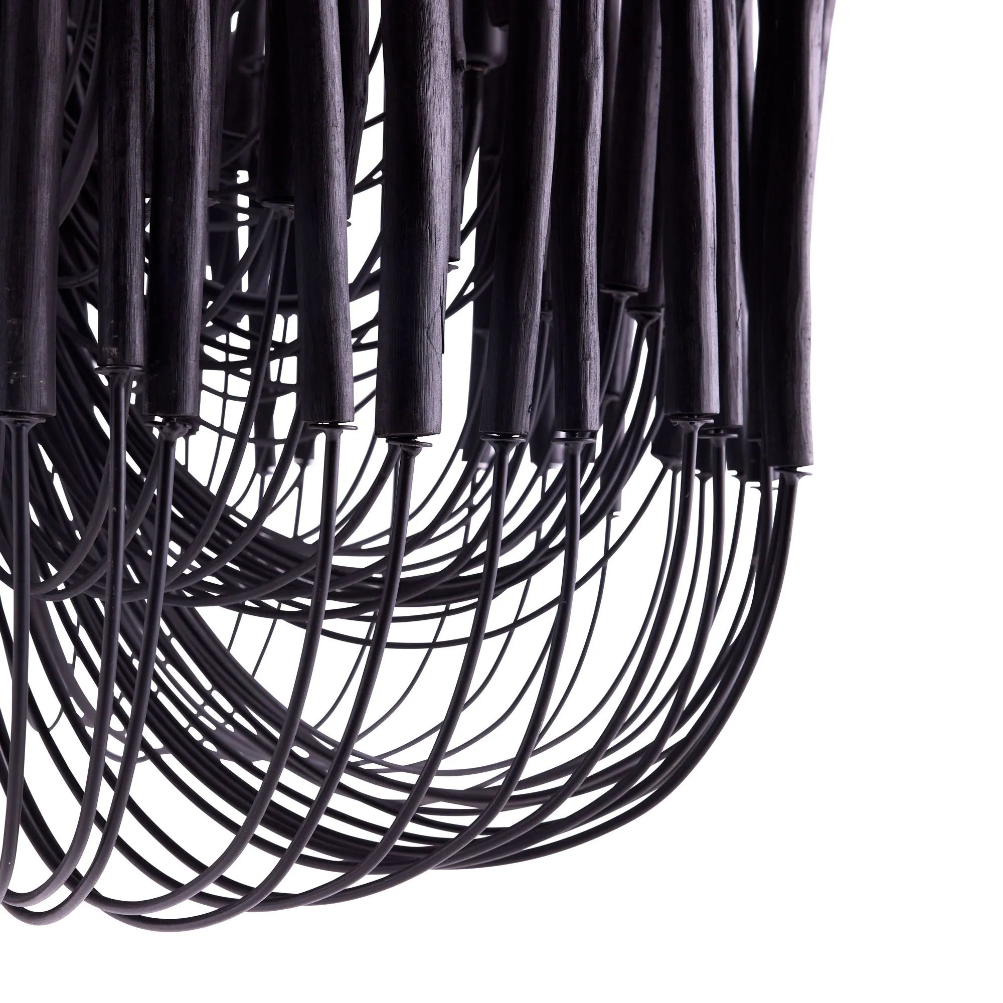 Large Black Twiggy Chandelier