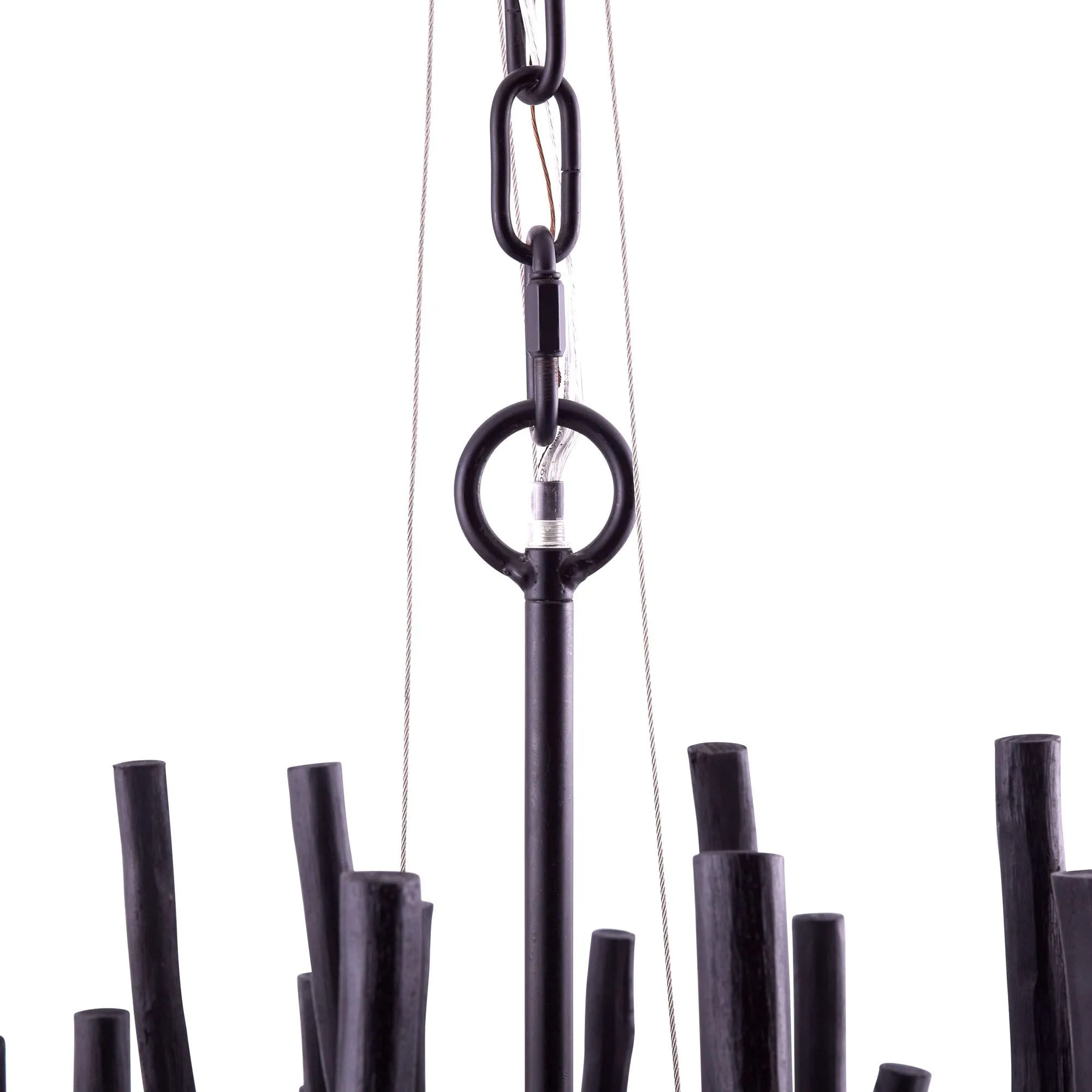 Large Black Twiggy Chandelier