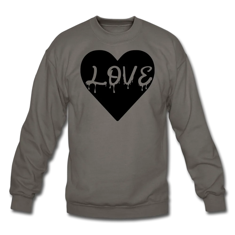 Love Black Velvety Crewneck Sweatshirt