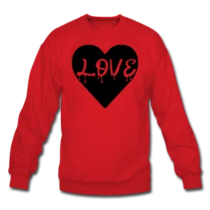 Love Black Velvety Crewneck Sweatshirt